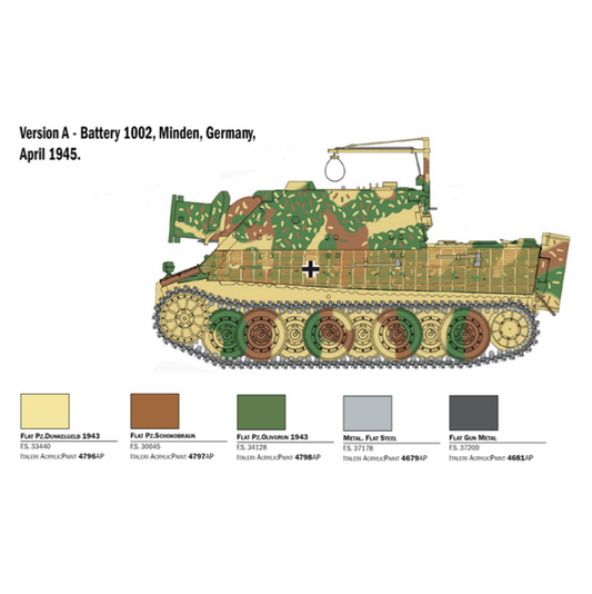 ITALERI 38cm RW 61 Auf Sturmmorser Tiger 1:35 - 6573S