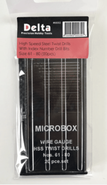 DELTA Micro Drill Bits size 61-80 20pcs - DL66002