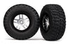 TRAXXAS SCT S1 BFGoodrich T/A KM2 Mud Tyres on Satin Chrome Split Spoke Wheels w/ Black Beadlock 2pcs - 6873X