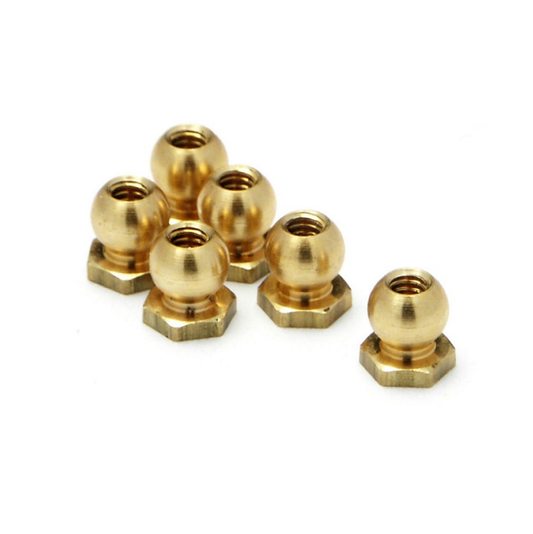 HPI M2x3.8x4.5mm Brass Ball Nuts suit Micro RS4 6pcs - HPI-72335