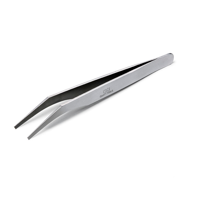 TAMIYA Craft Tweezers Stainless Offset Nose - 74080