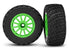 TRAXXAS SCT Gravel Pattern Tyres on Green 12-Spoke Rally Wheels 2pcs - 7473X