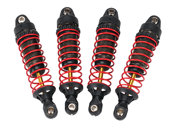 TRAXXAS LaTrax GTR Shocks Hard Aluminium PTFE Plated w/ TiN Shafts 4pcs - 7665