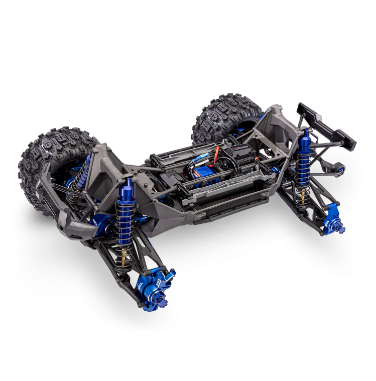 TRAXXAS X-MAXX Ultimate 8S Blue or Green Monster Truck chassis detail - TRA-77097-4GRNX/BLUEX