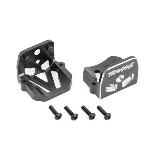 TRAXXAS Motor Mounts Grey 6061-T6 Aluminium w/ Hardware - 7760-GRAY