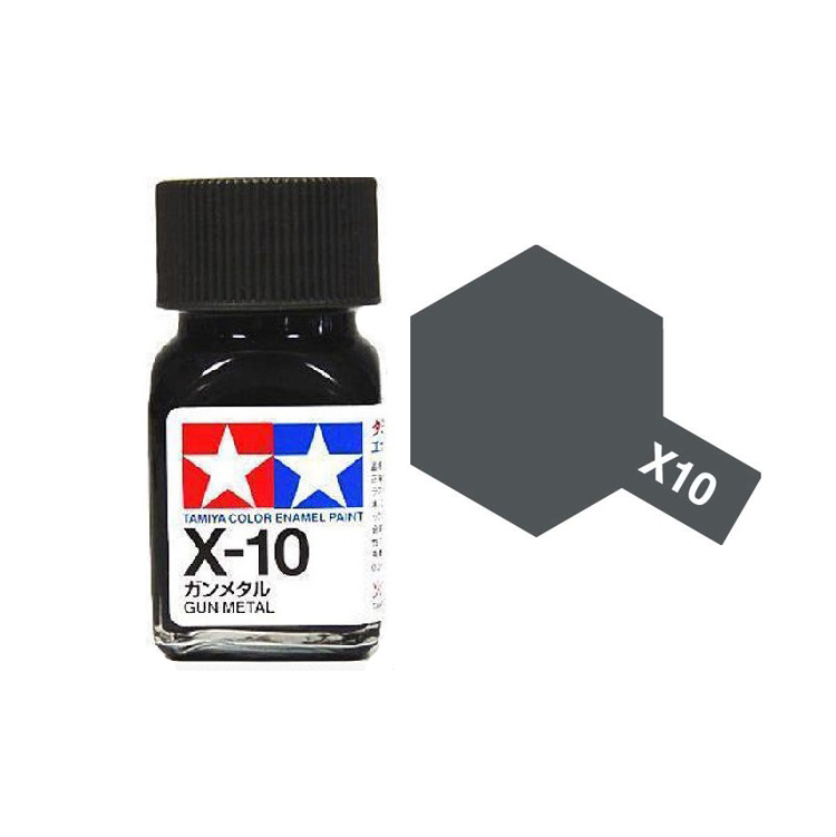 TAMIYA X-10 Gun Metal Enamel 10ml - 80010