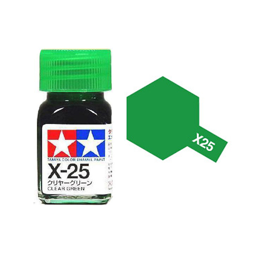 TAMIYA X-25 Clear Green Enamel 10ml - 80025