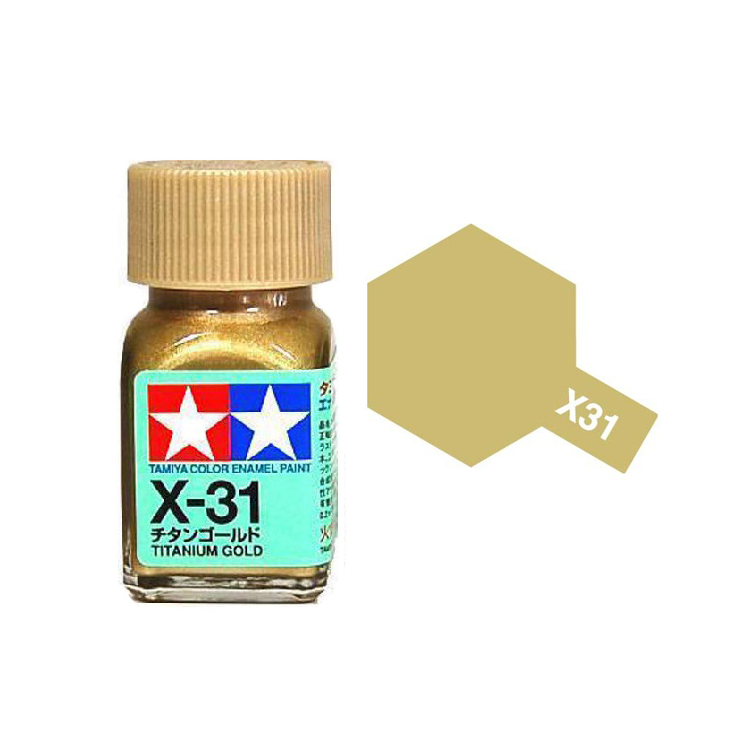 TAMIYA X-31 Titanium Gold Enamel 10ml - 80031
