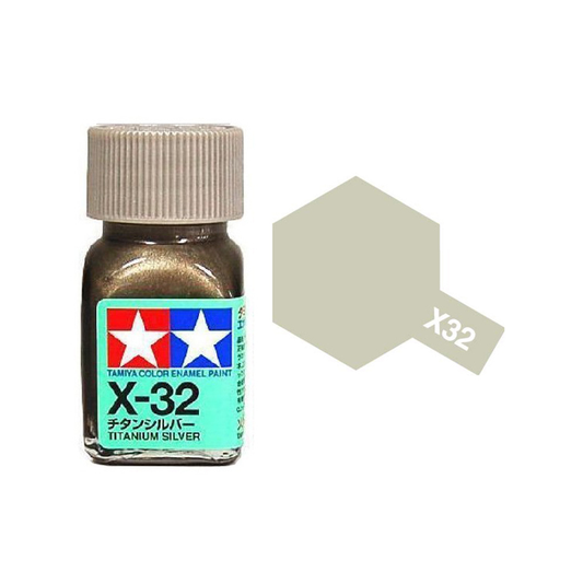 TAMIYA X-32 Titanium Silver Enamel 10ml - 80032