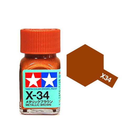 TAMIYA X-34 Metallic Brown Enamel 10ml - 80034