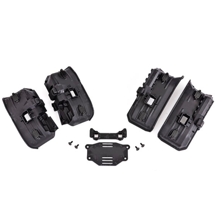 TRAXXAS Fr/Rr Fenders Inner Wide for Clipless Body Mounting w/ Rock Light Covers & Battery Tray - 8072X