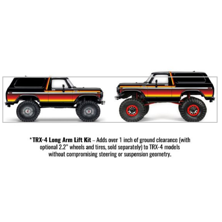 TRAXXAS Long Arm Lift Kit Red Aluminium suit TRX-4 - 8140R