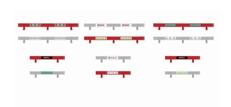 SCALEXTRIC Crash Barriers with Stickers 12pcs - C8191