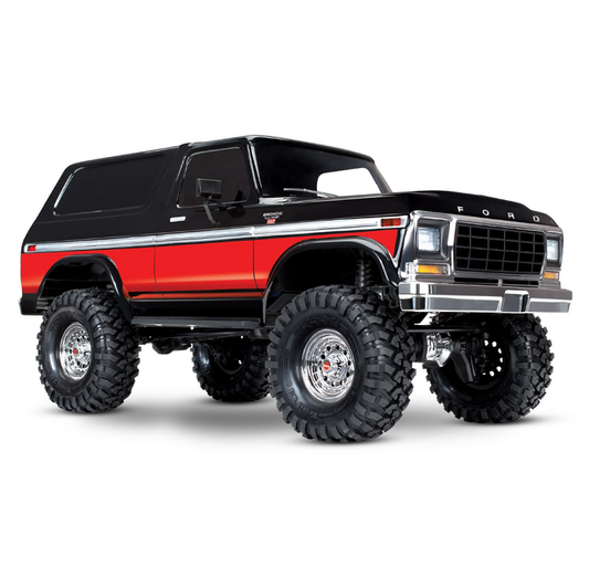 TRAXXAS TRX-4 1979 FORD BRONCO Red Clipless Body w/ TQi 2.4Ghz Radio - 82246-4RED