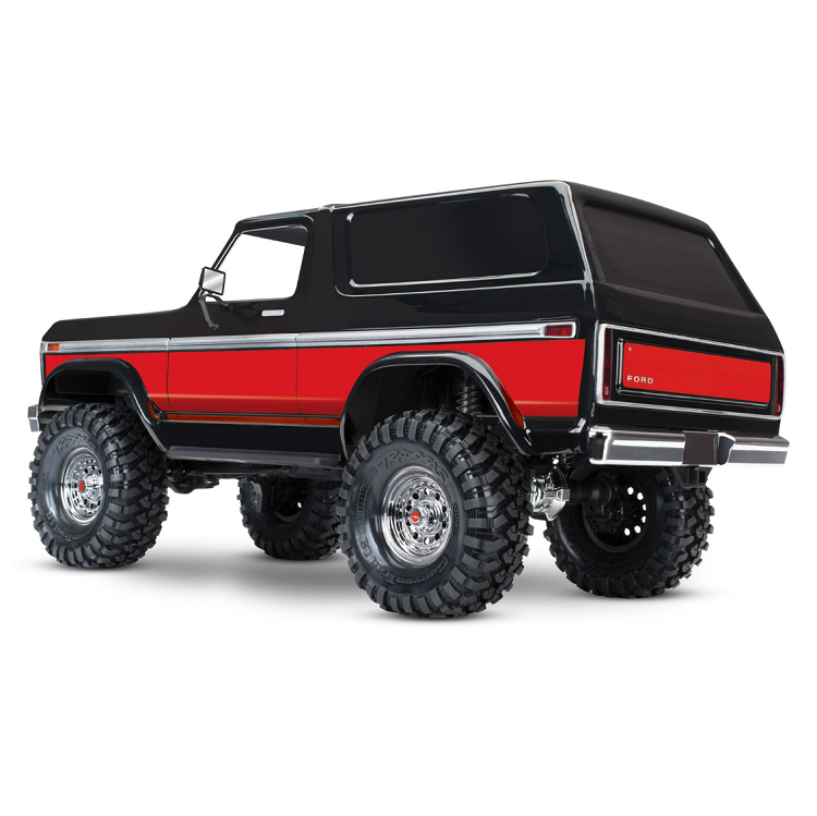 TRAXXAS TRX-4 1979 FORD BRONCO Red Clipless Body w/ TQi 2.4Ghz Radio - 82246-4RED