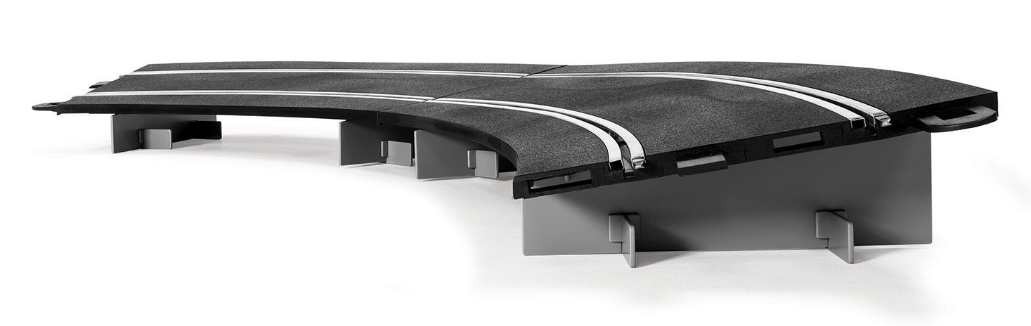 SCALEXTRIC 10deg Banked Curve Rad-3 45deg w/ Supports - C8297
