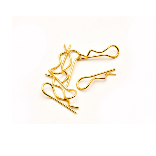 HOBAO Gold Body Clips 1:10 6pcs - 84134