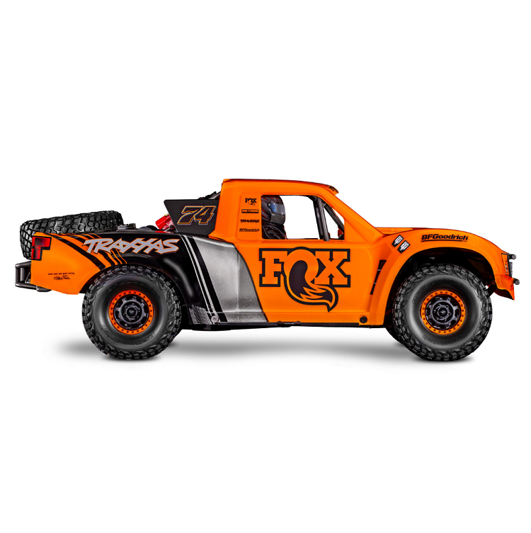 TRAXXAS UNLIMITED DESERT RACER 4WD Race Truck Orange w/ TQi 2.4Ghz Radio, Light Kit and TSM - 85086-4FOX1