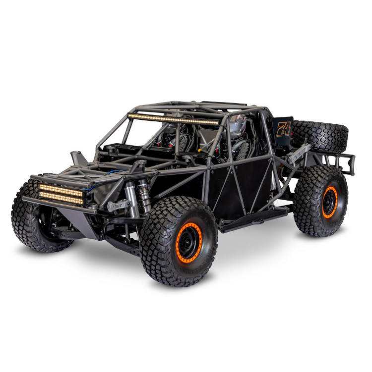 TRAXXAS UNLIMITED DESERT RACER 4WD Race Truck Orange w/ TQi 2.4Ghz Radio, Light Kit and TSM - 85086-4FOX1