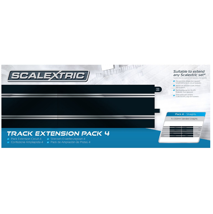 SCALEXTRIC Extension Pack 4 350mm Straights 4pcs - C8526