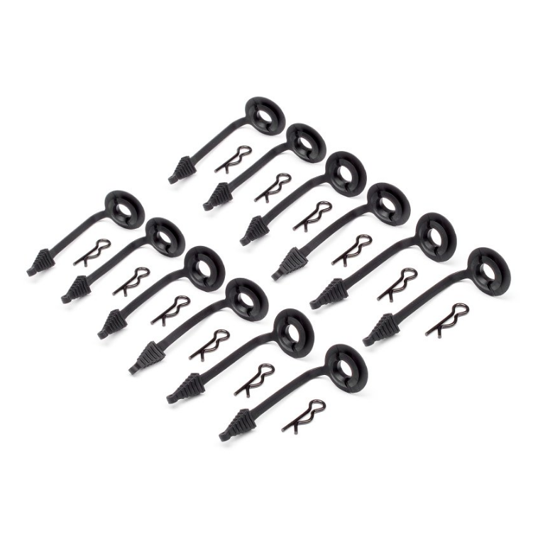 HPI Body Mount Washer 8mm w/ Body Clips 12pcs - HPI-85470