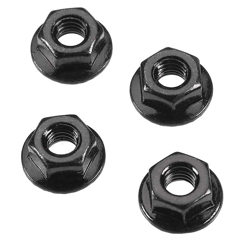 ARRMA M4 Flanged Knurled Nyloc Nuts 4pcs AR708003 - ARAC9750