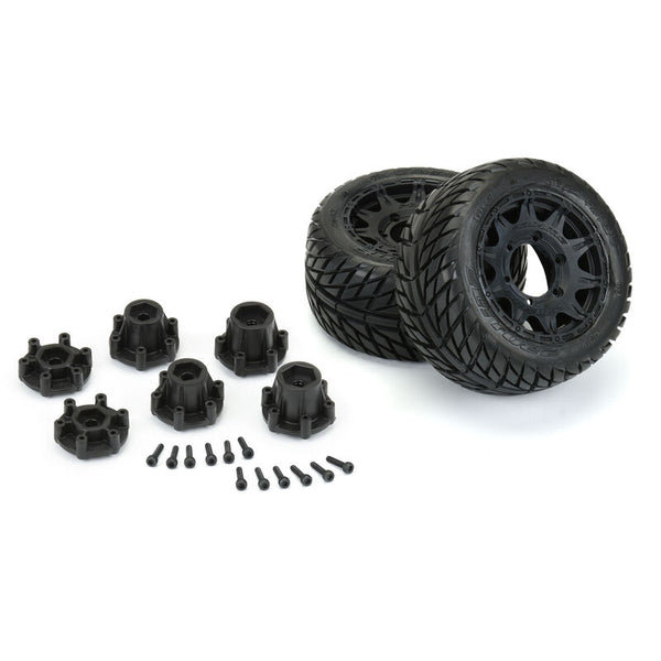 PROLINE STREET FIGHTER 2.8in Tyres on Raid Black Wheels w/ 6x30 Replaceable 12mm Hex 2pcs - PRO1016110