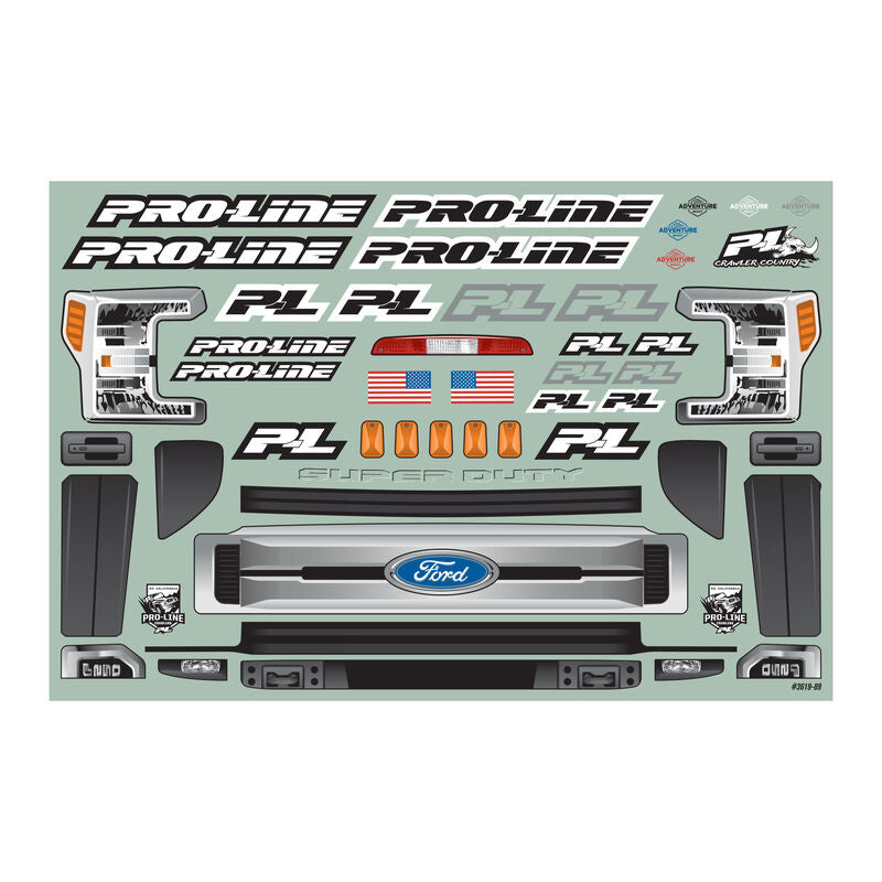 PROLINE 2017 Ford F-250 Super Duty Cab Only Clear Body suit 12.3in Crawler - PRO361900