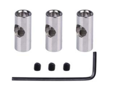 RCT 3.2 to 5mm Motor Shaft Sleeve Adapter w/ Hardware 3pcs - RCTEF021A1