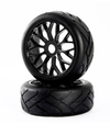 VISION 1:8 Buggy Onroad Tyre on Black Y-Spoke Wheel 2pcs - VSKT664002B