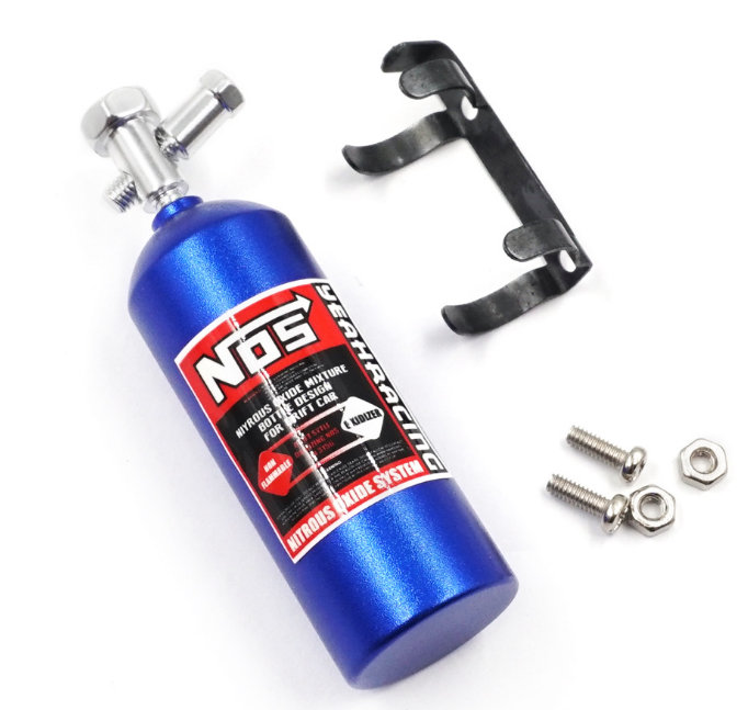 YEAH RACING 1:10 23g Nos Bottle Blue Aluminium Balance Weight w/ Mount - YEA-YA-0429BU