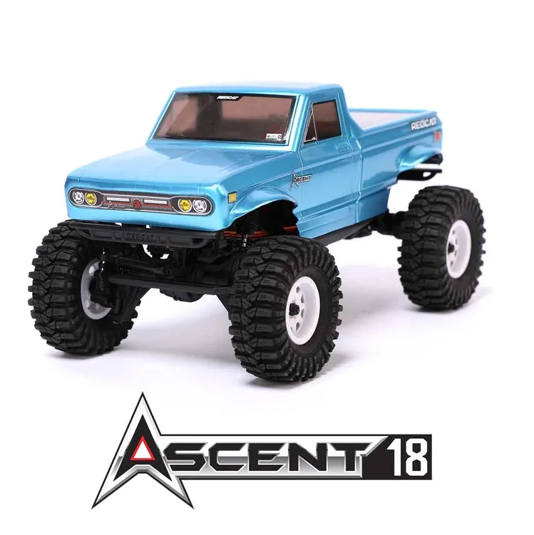REDCAT 1:18 EP Ascent-18 Blue Ute Rock Crawler w/ Radio, Battery & Charger - RCATASCENT18-B