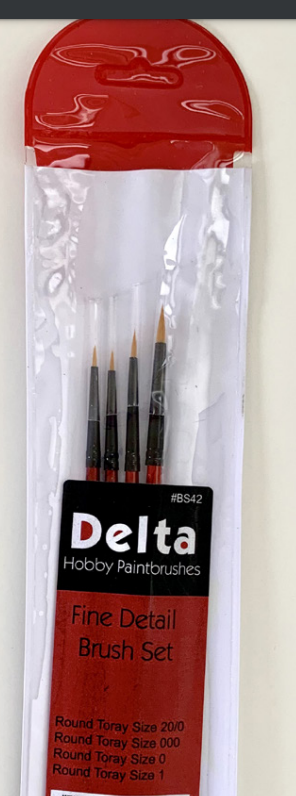 DELTA Fine Detail Brush Set 4x Round - DLBS42