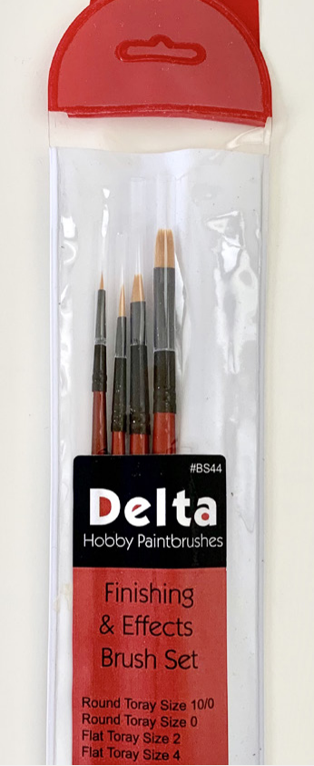 Delta Finishing & Effects Brush Set 2x Round 2x Flat - DLBS44