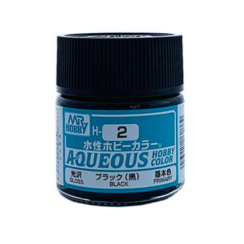 Mr Hobby Aqueous Gloss Black 10ml - H002