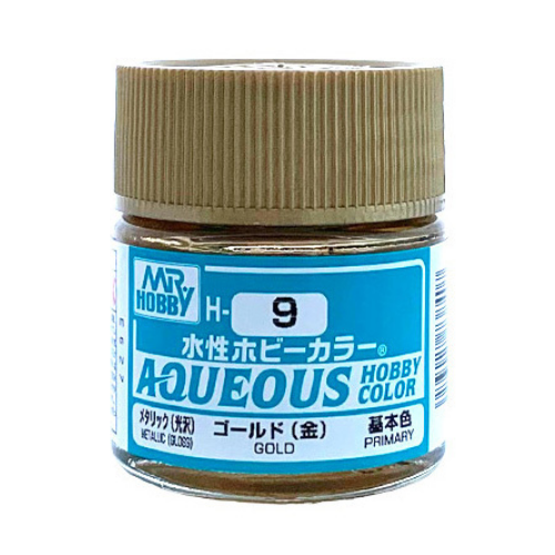 Mr Hobby Aqueous Metallic Gloss Gold 10ml - H009