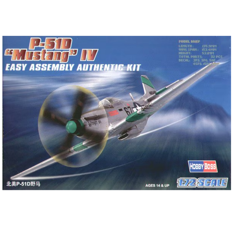 HOBBYBOSS Mustang P-51D 1:72 - HB80230