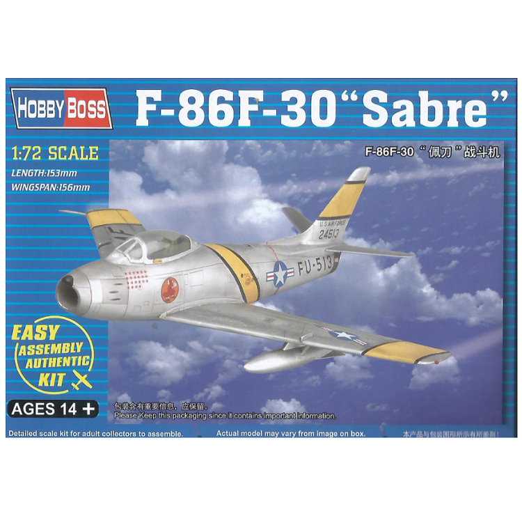 HOBBYBOSS Sabre F-86F-30 1:72 - HB80258