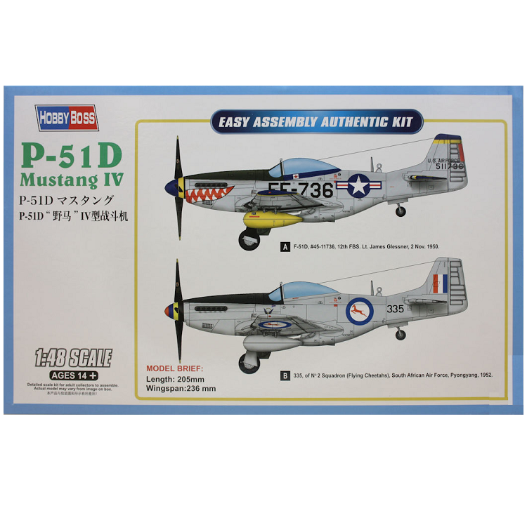 HOBBYBOSS P-51D Mustang IV 1:48 - HB85802