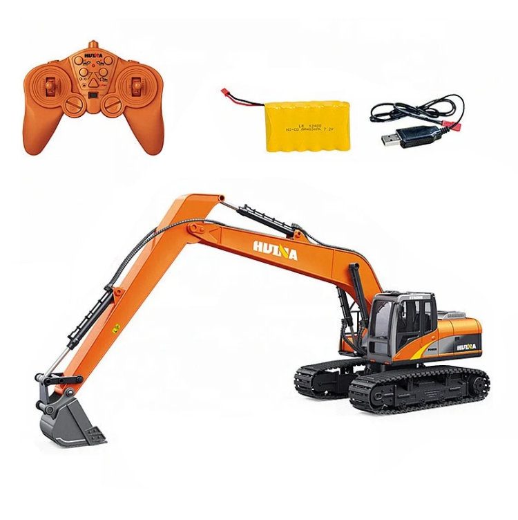 HUINA 1:14 Long Boom Excavator w/ Tracks, Radio, Battery and Charger - HN1551