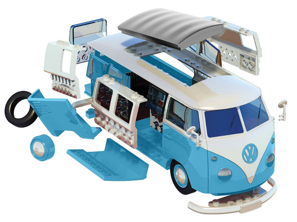 AIRFIX Quickbuild Blue VW Campervan - J6024