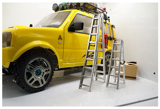 YEAH RACING 1:10 Aluminium Scale 4in Folding Ladder - YEA-YA-0465