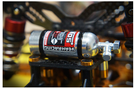 YEAH RACING 1:10 23g Nos Bottle Blue Aluminium Balance Weight w/ Mount - YEA-YA-0429BU