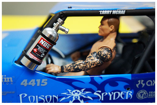 YEAH RACING 1:10 23g Nos Bottle Blue Aluminium Balance Weight w/ Mount - YEA-YA-0429BU