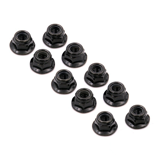PROLUX 3mm Flanged Nyloc Nuts 10pcs - PL1546B