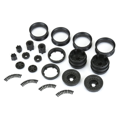 PROLINE CARBINE 1.9in Dually Wheels Black Internal Bead-Loc 2pcs suit Crawlers - PRO278600