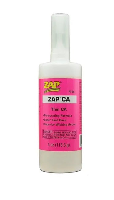 ZAP Pink Thin CA Glue 4oz - PT06