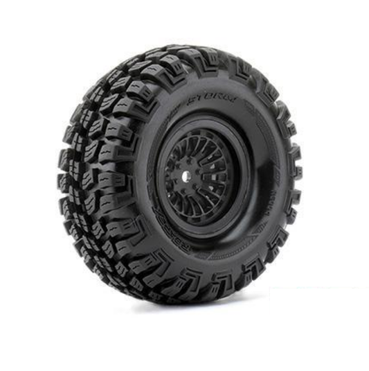 ROAPEX Storm Crawler Tyre on 1.9in Black Wheel 12mm Hex 2pcs - R6004-B