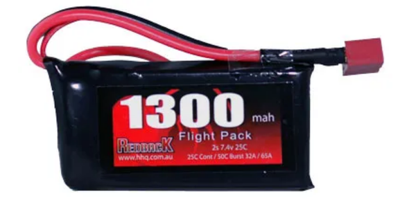 REDBACK 1300mah 7.4V 30C Lipo Battery - RBLP2C13