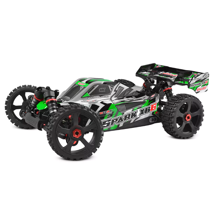 TEAM CORALLY 1:8 Spark XB-6 6S Green Buggy w/ 2.4Ghz Radio & 2050kv Brushless Driveline - C-00285-G